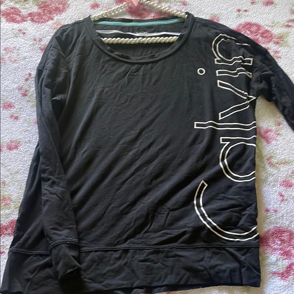 Calvin Klein Black Long Sleeve Top